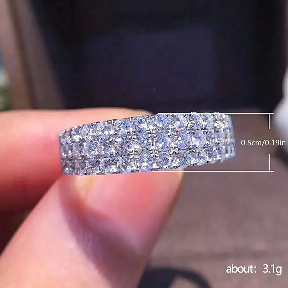 😍Dainty CZ Trendy Fashion Eternity Wedding/Engagement Ring for Women, K957